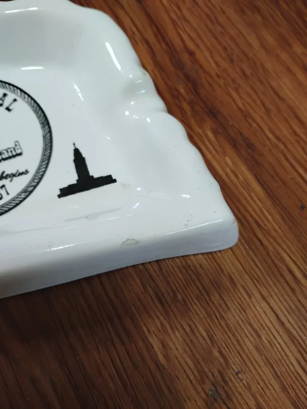 Vintage Klay Kraft Nebraska Centennial Ashtray Trinket Dish Ceramic